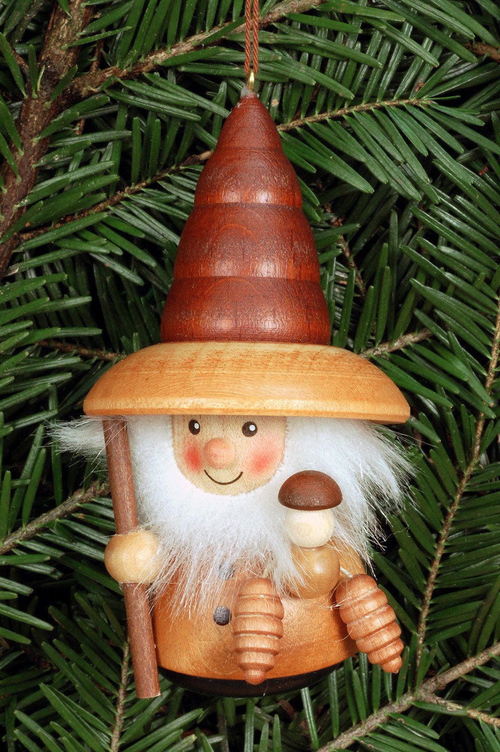 Little gnome Christmas tree decoration - Natural forest gnome